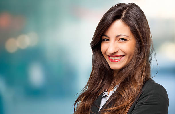 istock Smiling young female manager portrait 485947962