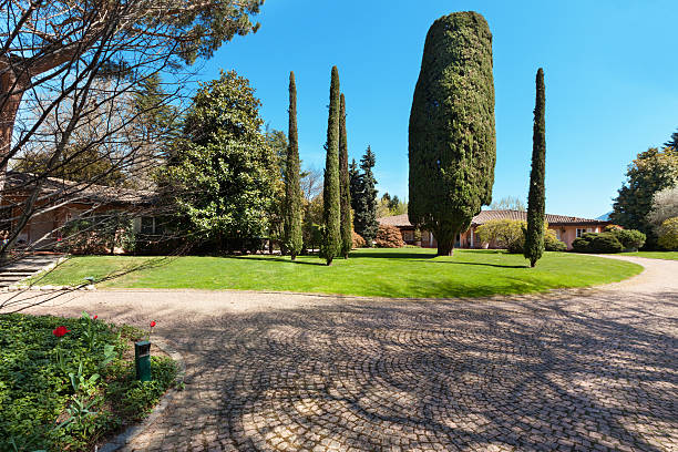 istock park of a villa 485949656