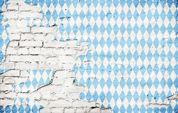 Beer Fest Backgroundâ€“ Blue Rhombus Brick Wall With Copy Space