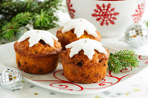 istock Pumpkin and carrot muffins on New Year's table. 485954786