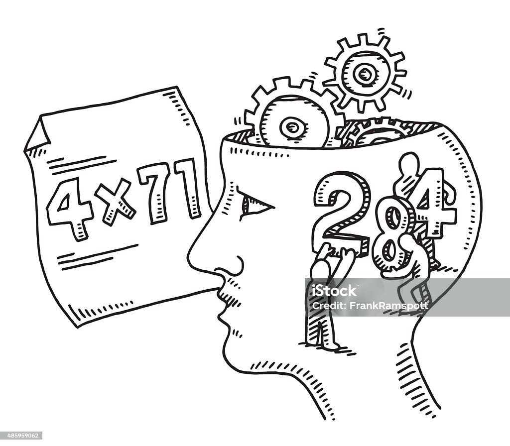 Erasure kupon Med det samme Calculation Brain Task Concept Drawing Stock Illustration - Download Image  Now - Mathematics, Mathematical Symbol, Calculating - iStock