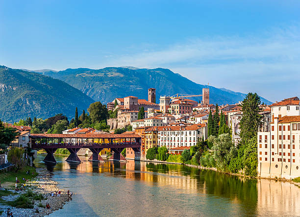 istock Old bridge in Bassano del grappa in Italy 485959846