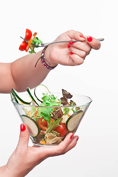 istock salad with tomatoes, healthy food 485963532
