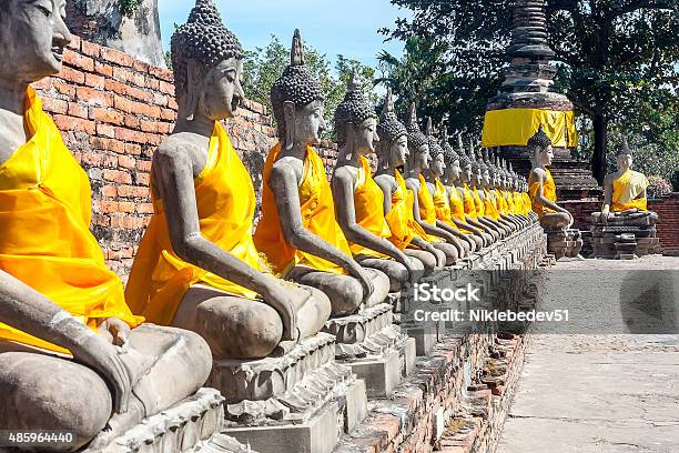 The Prospect Of A Number Of Statues Of Buddha Thailand Stock Photo - Download Image Now