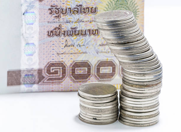 istock Thailand coins money on a white background. 485964496