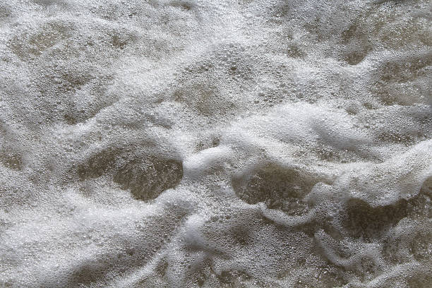 istock Texture of water foam in river 485964685