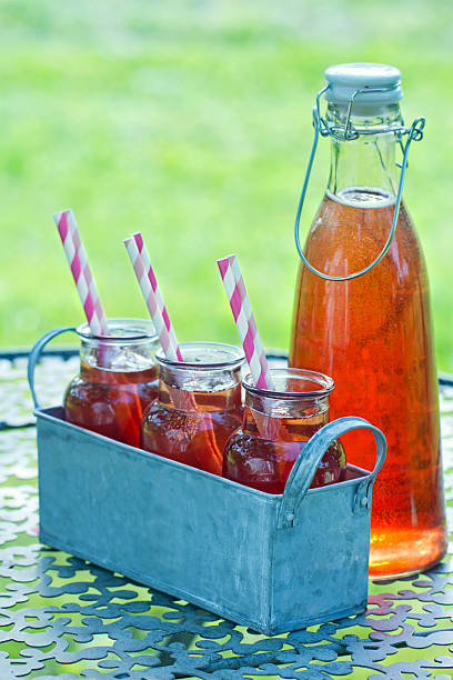 istock Glasses of red strawberry juice 485964691