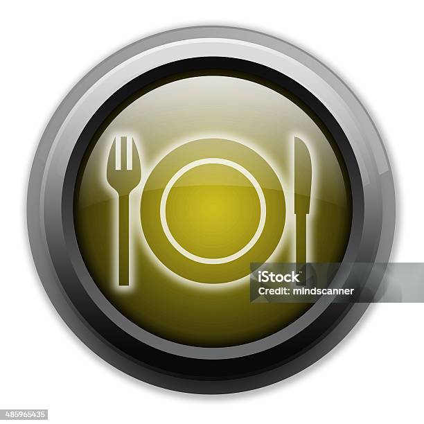 Ícone Botão Pictograma Eatery Restaurant - Arte vetorial de stock e mais imagens de Almoço - Almoço, Botão - Peça de Máquina, Café - Edifício de Restauração