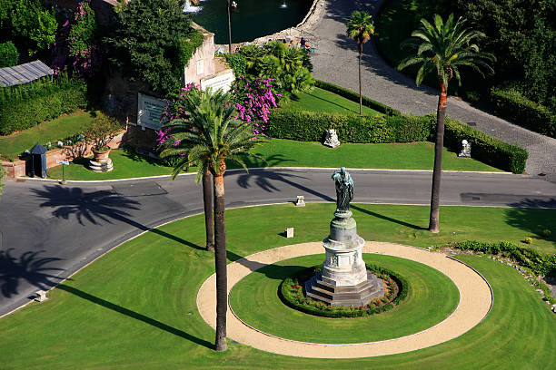 istock Aerial view of Vatican Gardens from St Peter Basilica 485965649