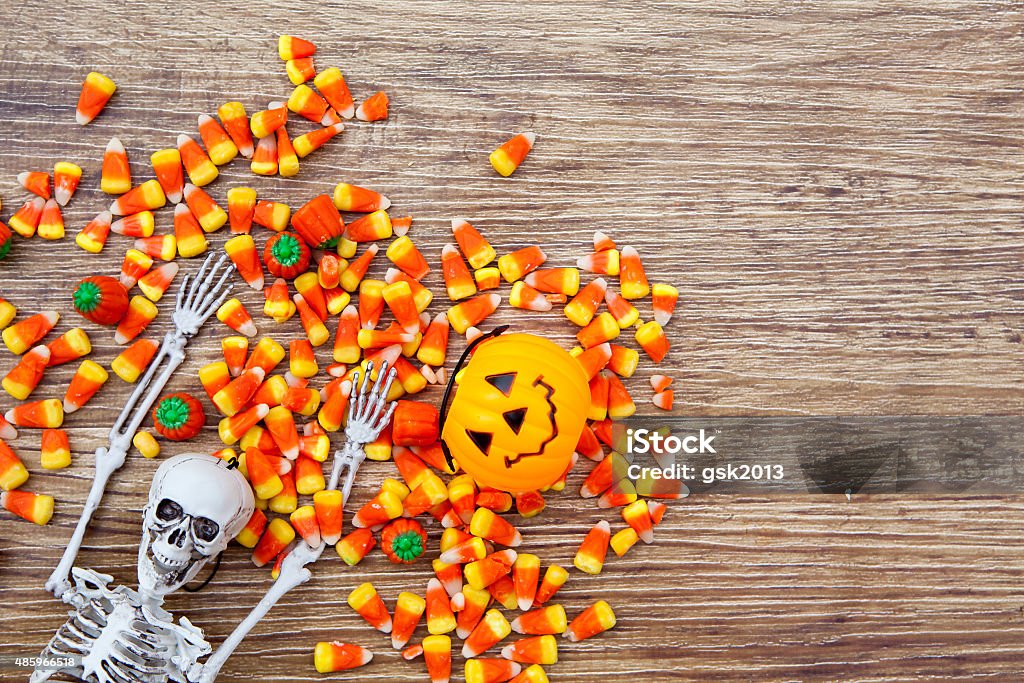 Halloween Candy Background with Copy Space halloween background with copy space 2015 Stock Photo