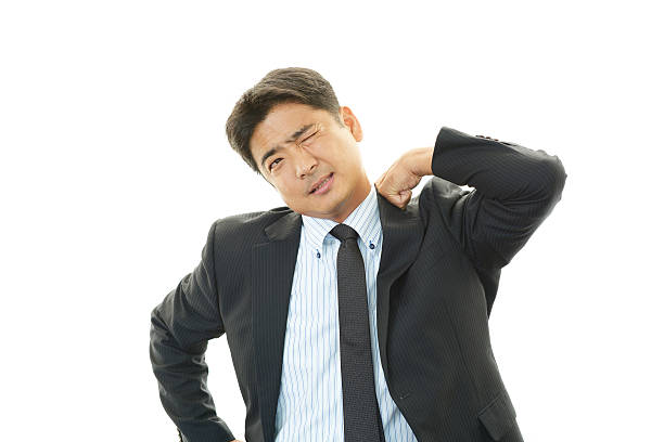 istock Businessman with shoulder pain. 485966675