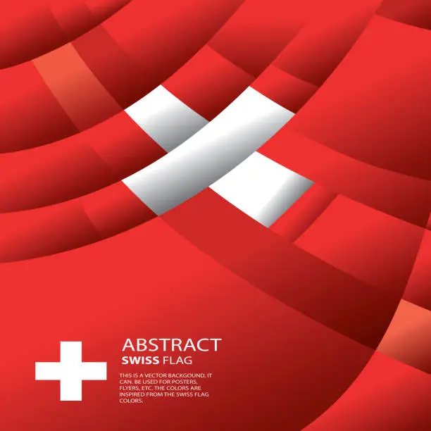 Vector illustration of Abstract Switzerland, Swiss Flag (vector Art)