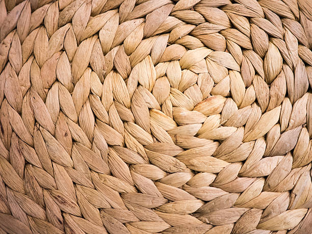 istock Abstract circular background of water hyacinth weave 485967049
