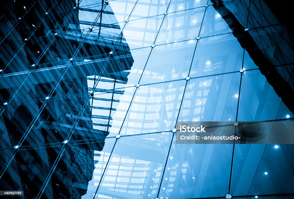 modern glass office architectur facade of modern glass office architecture Tempered Glass Stock Photo