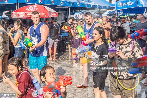 Songkran Festival Stock Photo - Download Image Now - Adult, Aiming, Asia