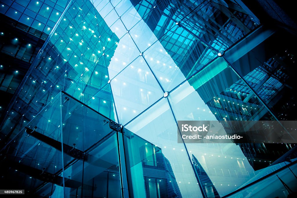 modern glass office architectur facade of modern glass office architecture Building Exterior Stock Photo