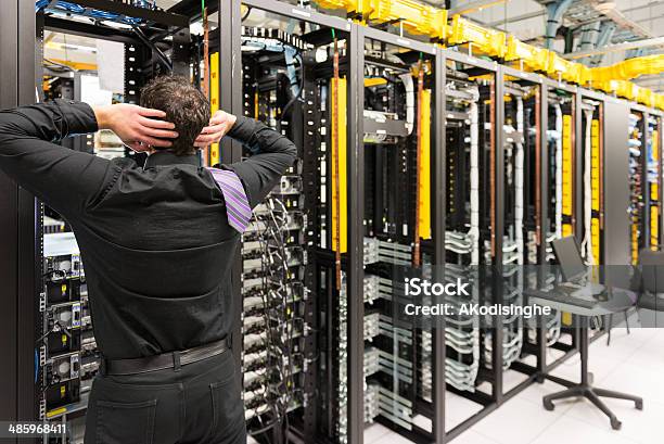 Trouble In Data Center Stock Photo - Download Image Now - Data Center, Accidents and Disasters, Accessibility