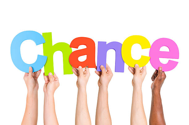 istock Multi Ethnic People Holding The Word Chance 485968865