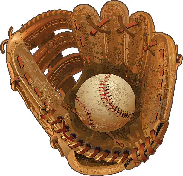 Vector illustration of baseball glove