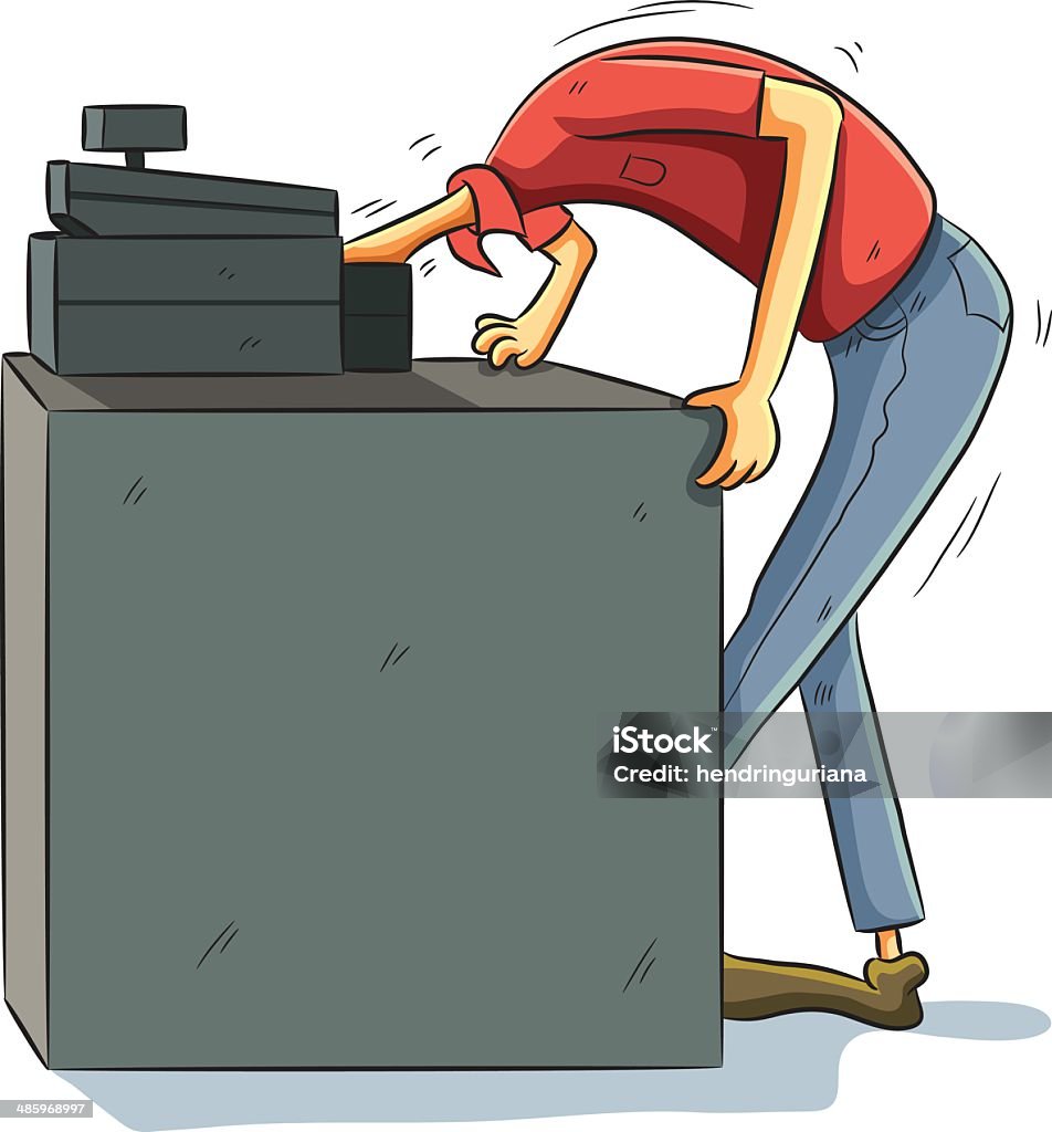 Machine Cartoon Stuck Head Stuck Stock Illustration - Download Image Now - Stuck, Trapped ...