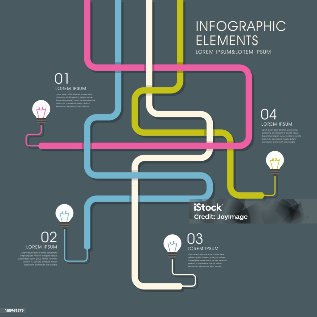 Info Guide Creative Design Creative Bulb Route Infographics Design Stock Illustration - Download ...
