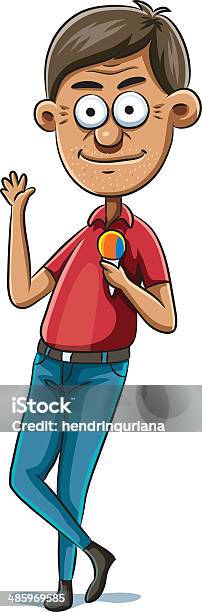 Old Man Holding Ice Cream Stock Illustration - Download Image Now - Adult, Cartoon, Characters