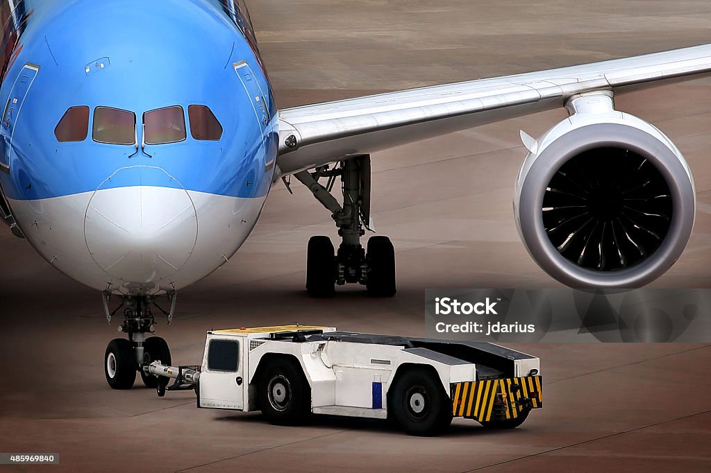 Aircraft Aircraft is getting ready to take off at Manchester airport.  Manchester International Airport Stock Photo