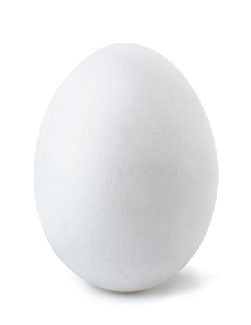 White egg isolated on white