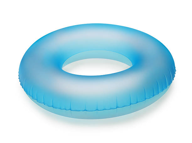 Swim ring Blue inflatable swim ring isolated on white inflatable ring photos stock pictures, royalty-free photos & images