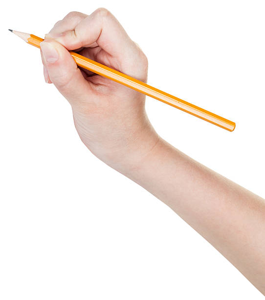 istock hand writes by lead pencil isolated on white 485977924