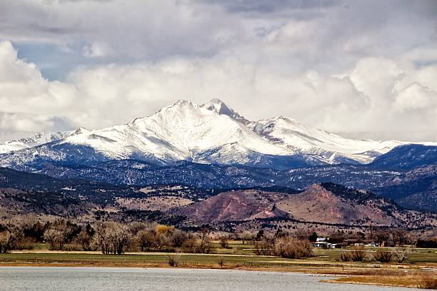istock Longs Peak Mountain from McIntosh Lake 485978251