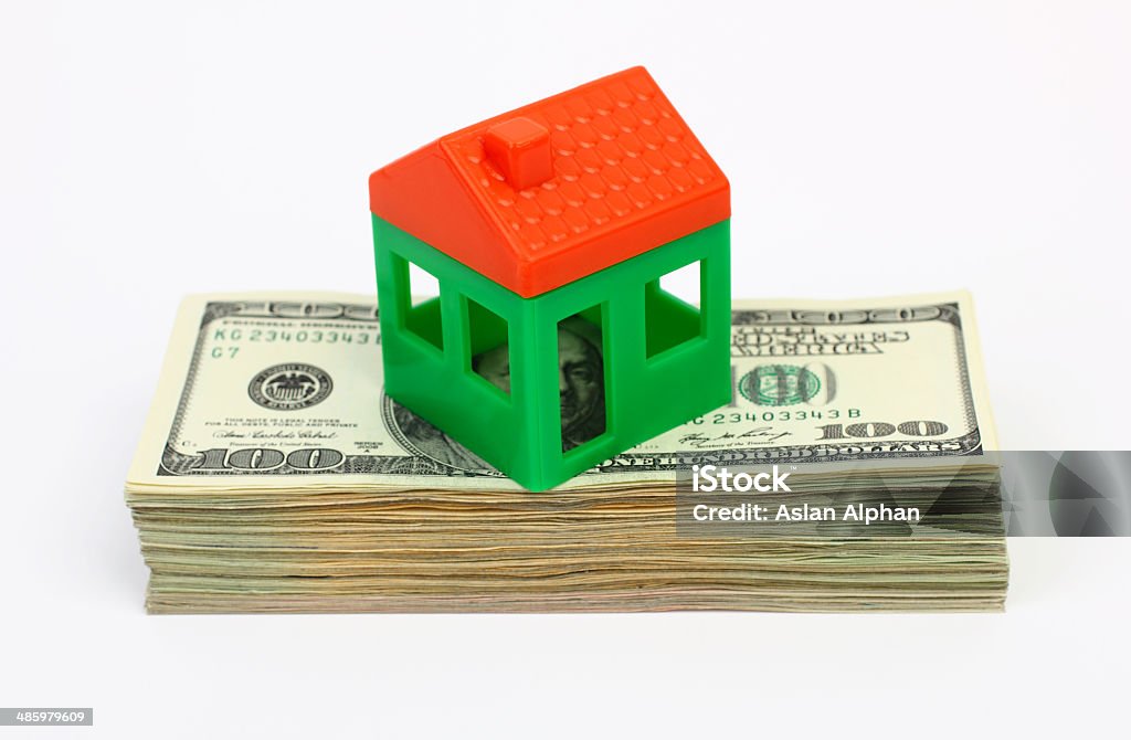 Casa e Moneys - Foto de stock de Aluguel de casa royalty-free