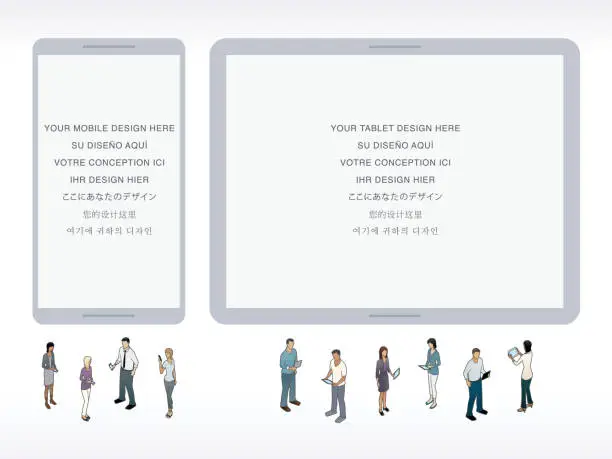 Vector illustration of Responsive Design Slide Template