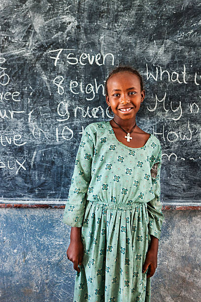 istock African little girl is learning English language 485980988