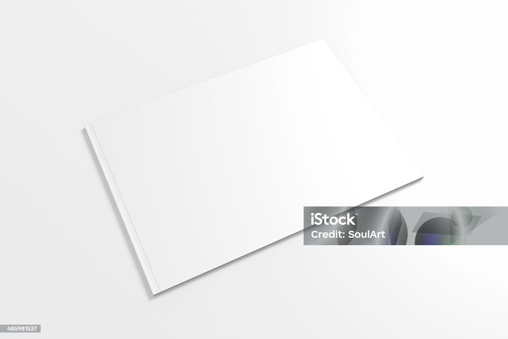 Blank Lanscape Catalog isolated on white Blank Lanscape Catalog isolated on white for your design Template Stock Photo