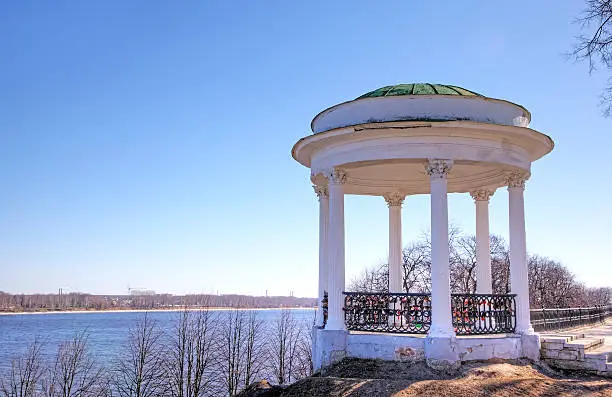 Photo of Rotunda on quay of Volga river. Yaroslavl, Russia
