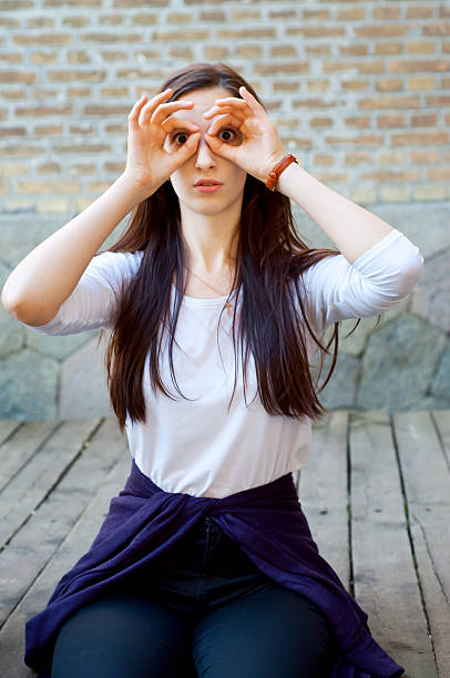 istock Cute student girl in casual clothes 485981982