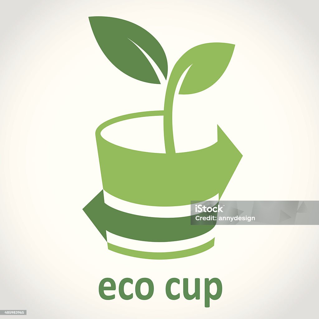 Eco Cup Logo Eco cup Logo Agriculture stock vector