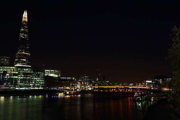 istock Shard night view from Tower Bridge - England 485984735