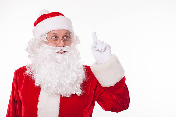 istock Cheerful Father Christmas is preparing for giving presents 485986714