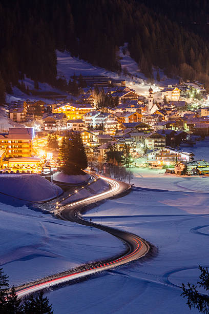 istock Canazei resort at night 485990454