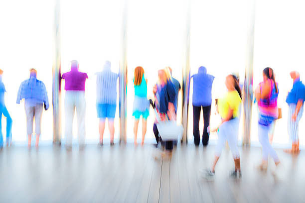 istock Large Group of Blurred, Unrecognizable People 485991502