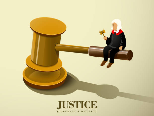 illustrations, cliparts, dessins animés et icônes de concept de justice avec une assise sur un marteau de juge - court legal system justice gavel