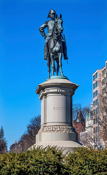 istock Lieutenant General Winfield Scott Statue Scott Circle Washington DC 485993468