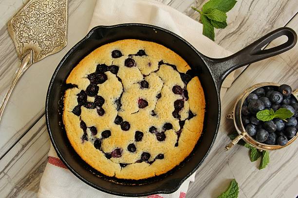 istock Blueberry cobbler in a skillet 485994338