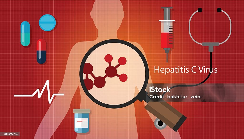 hcv hepatitis c virus liver disease health medical treatment hcv hepatitis c virus liver disease vector 2015 stock vector