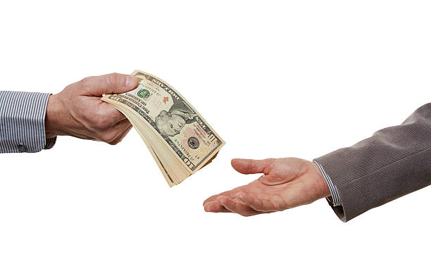 istock The man´s hand with dollars 485999271