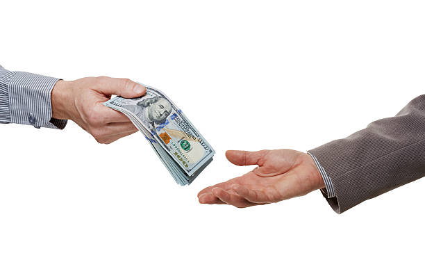 istock The man´s hand with dollars 485999273