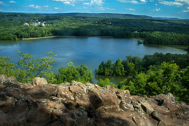 istock Hart Ponds below ridge of Ragged Mountain, Berlin, Connecticut, 486000202