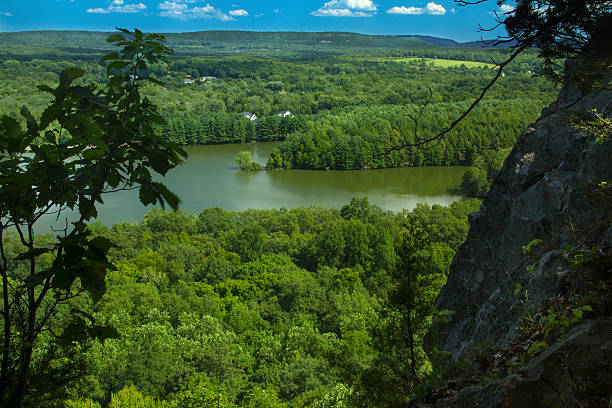 istock Trees framing Hart Ponds below ridge of Ragged Mountain, Connect 486000204